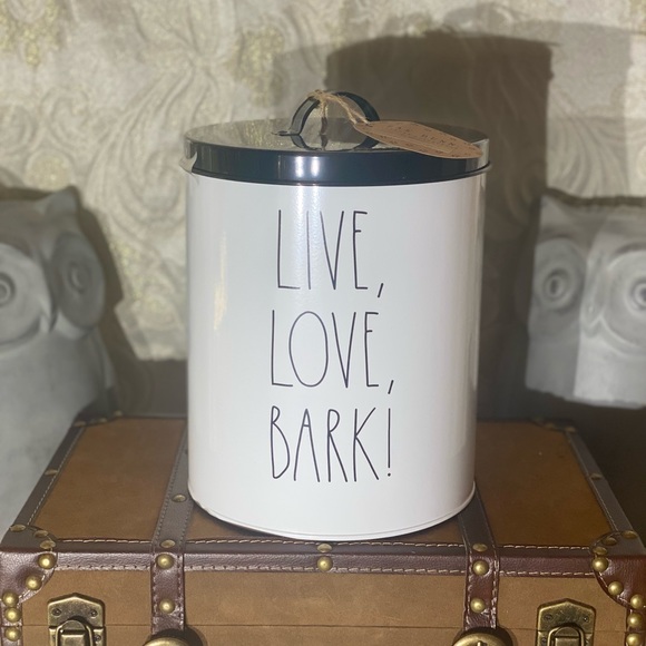 Rae Dunn "LIVE, LOVE, BARK" Tin Canister - Picture 2 of 3